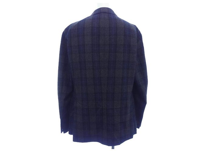Autre Marque G.T.A Check Wool Jacket Blue - view 2