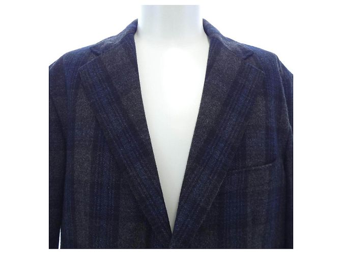 Autre Marque G.T.A Check Wool Jacket Blue - view 5