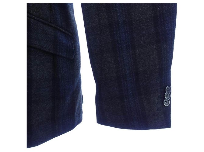 Autre Marque G.T.A Check Wool Jacket Blue - view 6