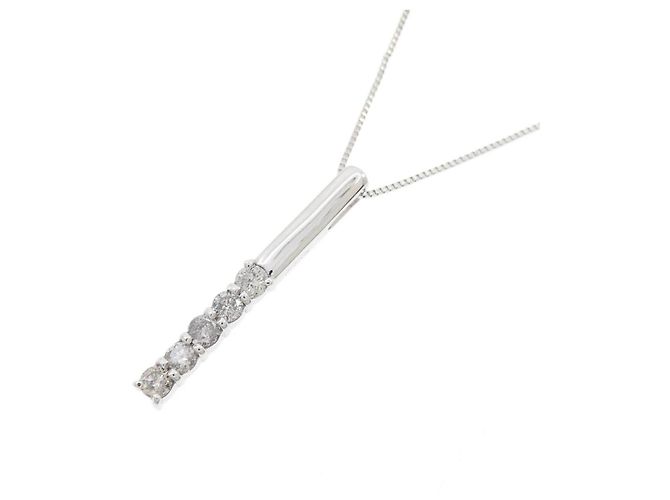 Autre Marque Collana in oro bianco Au750 e diamanti Argento - vista 3