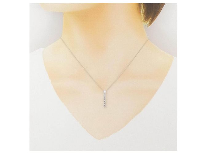 Autre Marque Collana in oro bianco Au750 e diamanti Argento - vista 6