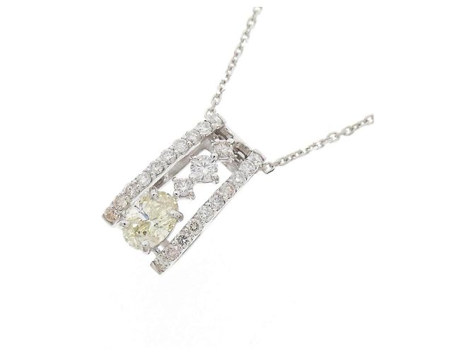 Autre Marque Collana in diamanti Pt900/Pt850 Argento - vista 3