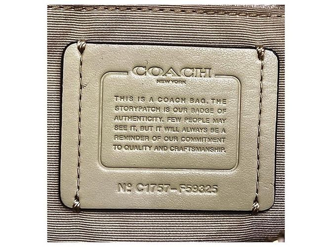 Borsa Coach Lennox in pelle martellata Beige - vista 4