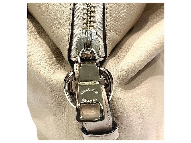 Borsa Coach Lennox in pelle martellata Beige - vista 6