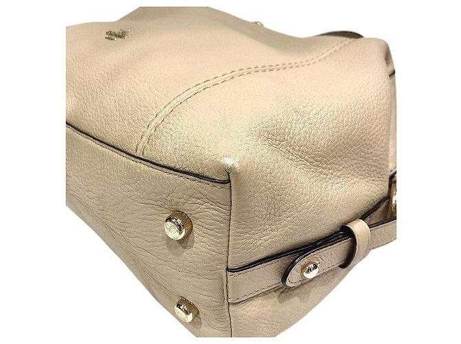 Borsa Coach Lennox in pelle martellata Beige - vista 7