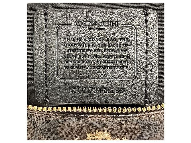 Borsa a tracolla Coach Signature PVC Marrone - vista 4