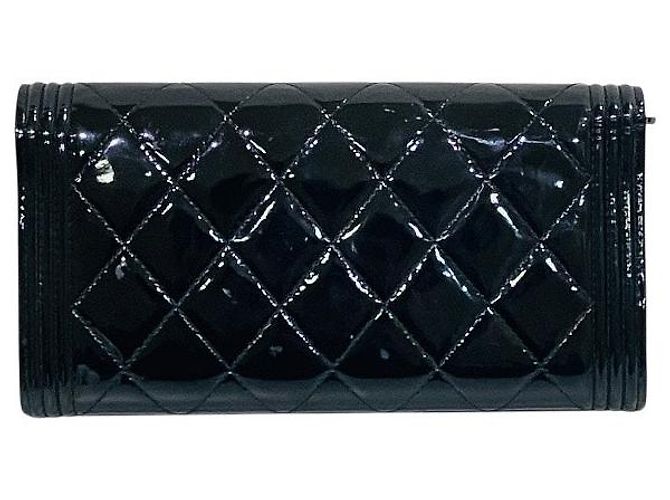 Chanel Boy Chanel Emaille Langbeutel Schwarz - Ansicht 2