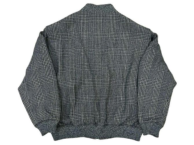 Christian Dior Houndstooth Wool Nylon Jacket Brown Black - view 2