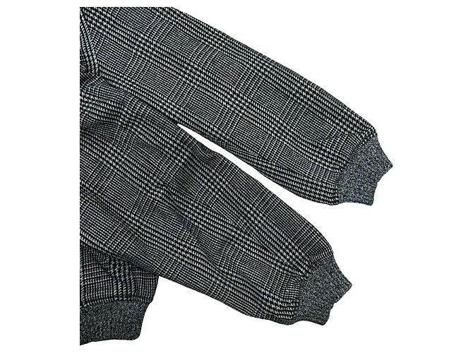 Christian Dior Houndstooth Wool Nylon Jacket Brown Black - view 4