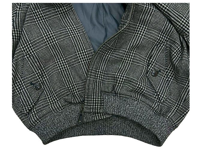 Christian Dior Houndstooth Wool Nylon Jacket Brown Black - view 5