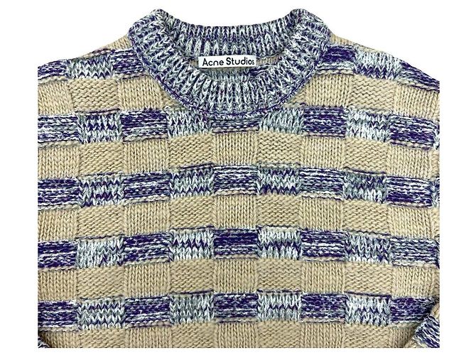 Acne Studios Pullover aus Woll-Baumwoll-Mischung Braun Beige Lila - Ansicht 2