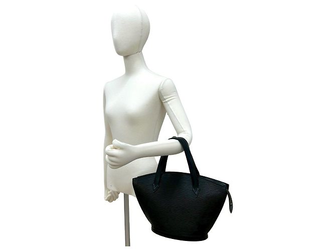 Borsa a mano Louis Vuitton Saint Jacques in pelle Epi Nero - vista 2