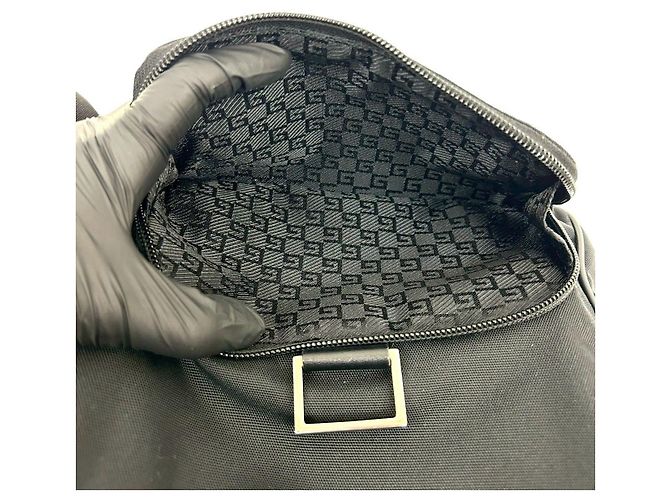 Zaino Gucci in nylon e pelle Nero - vista 11