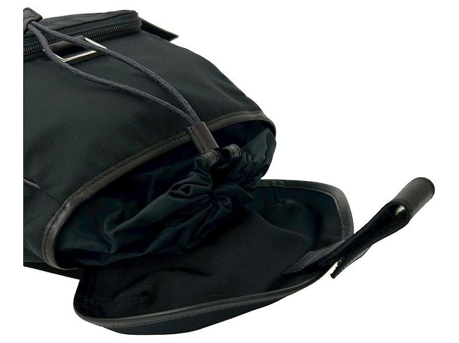 Zaino Gucci in nylon e pelle Nero - vista 5