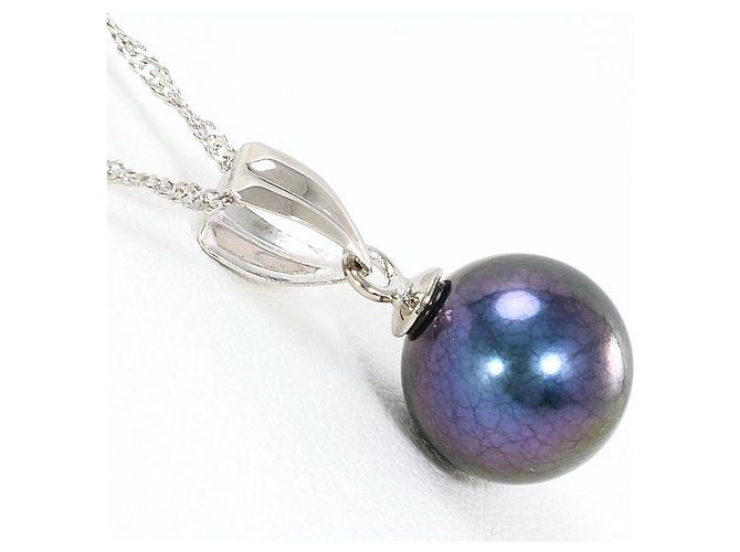 Autre Marque Platin-Perlenkette PT1000 PT900 Silber - Ansicht 2