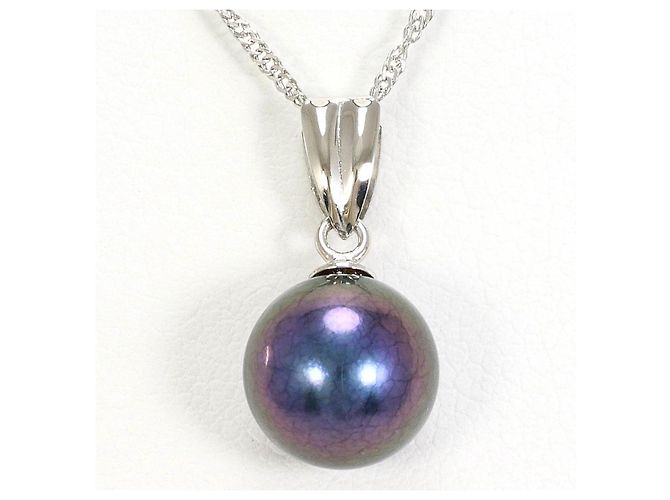 Autre Marque Platin-Perlenkette PT1000 PT900 Silber - Ansicht 3