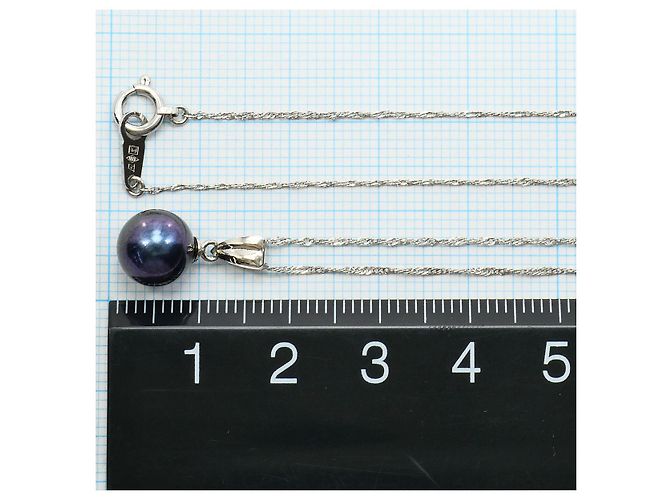 Autre Marque Platin-Perlenkette PT1000 PT900 Silber - Ansicht 4
