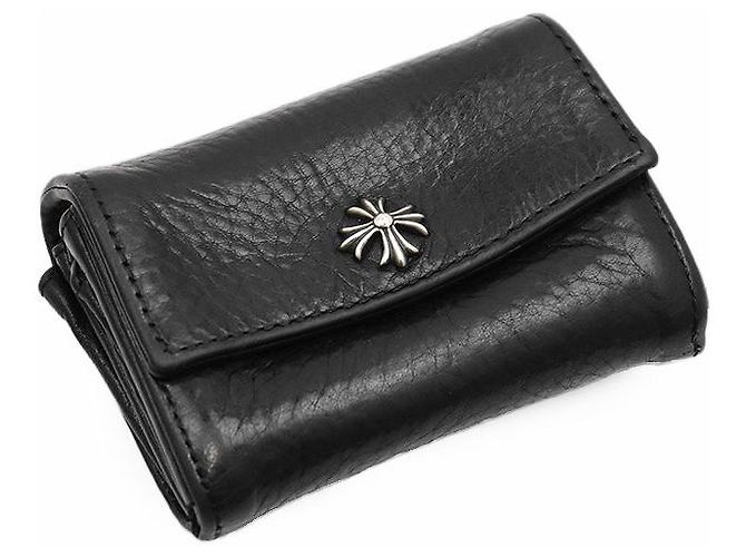 Chrome Hearts TINY WALLET Monedero de cuero Negro - vista 11