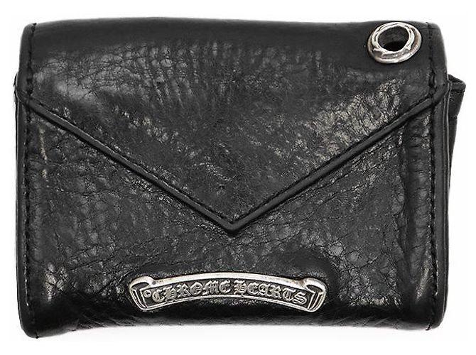 Chrome Hearts TINY WALLET Monedero de cuero Negro - vista 3