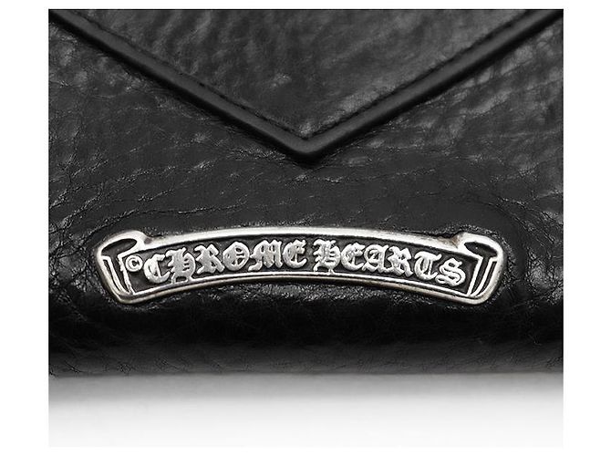Chrome Hearts TINY WALLET Monedero de cuero Negro - vista 4