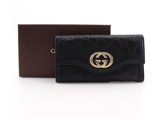Gucci Interlocking G Shima Leder Geldbörse Schwarz - Ansicht 18