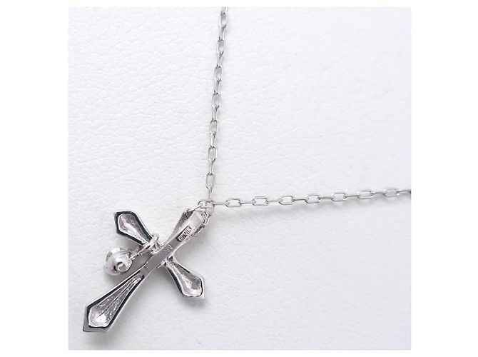 Autre Marque Collana in oro bianco K10 e diamanti Argento - vista 3