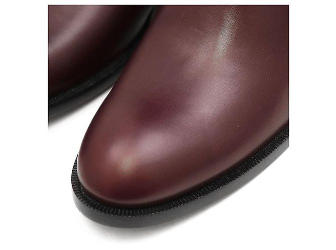 Louis Vuitton Monogram Metal Leather Long Boots Brown Dark red - view 3