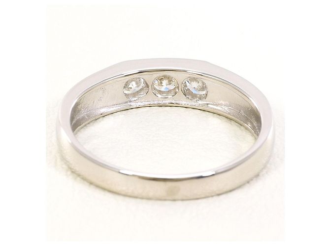 Autre Marque PT900 Platinring mit Diamanten Silber - Ansicht 3