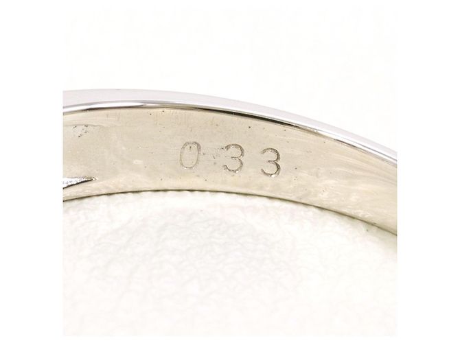 Autre Marque PT900 Platinring mit Diamanten Silber - Ansicht 5