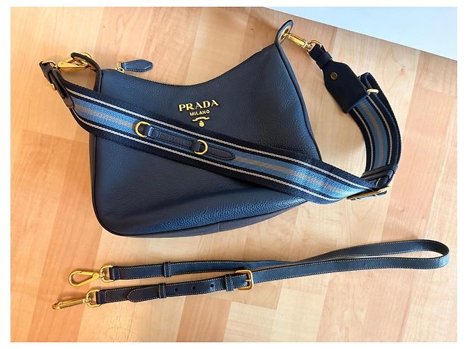 Borsa a tracolla Prada 1BC166 Blu Baltico - vista 8