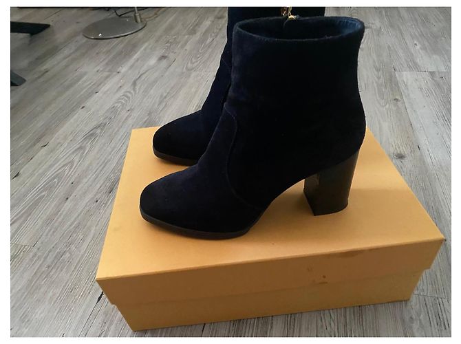 Tod's Botines de ante negro con tacón bloque - vista 10