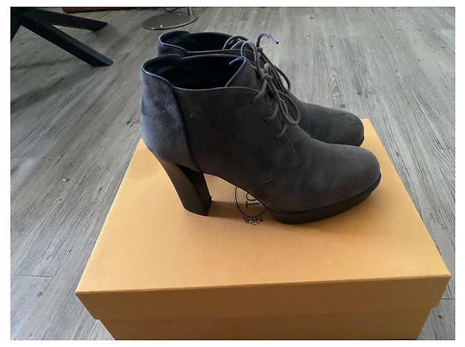 Tod's Botines de ante gris - vista 6