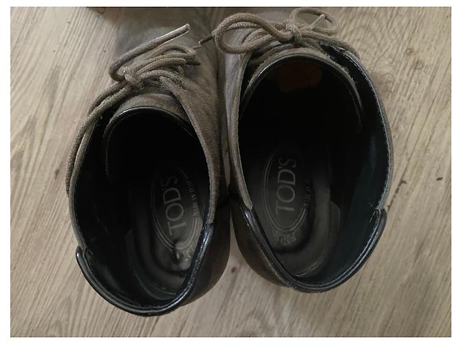 Tod's Botines de ante gris - vista 8