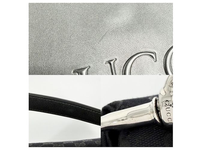 Borsa a mano Gucci da donna - Tela GG bianca e nera Nero Bianco - vista 7