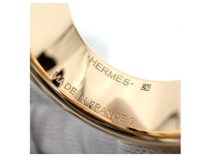 Ring Hermès Bague Hermes Olympe PM pour femme Marron Rose Blanc - vue 3