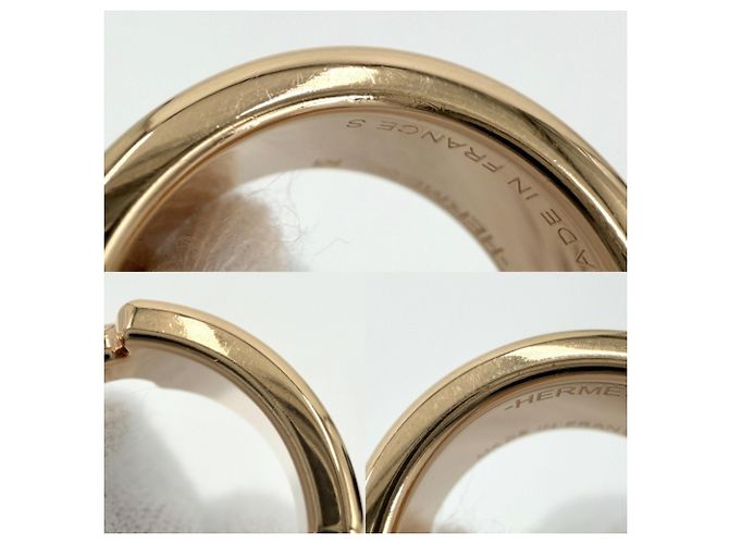 Ring Hermès Bague Hermes Olympe PM pour femme Marron Rose Blanc - vue 5