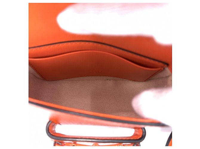 Borsa Gucci Mini Horsebit 1955 da donna Bianco Arancione - vista 4