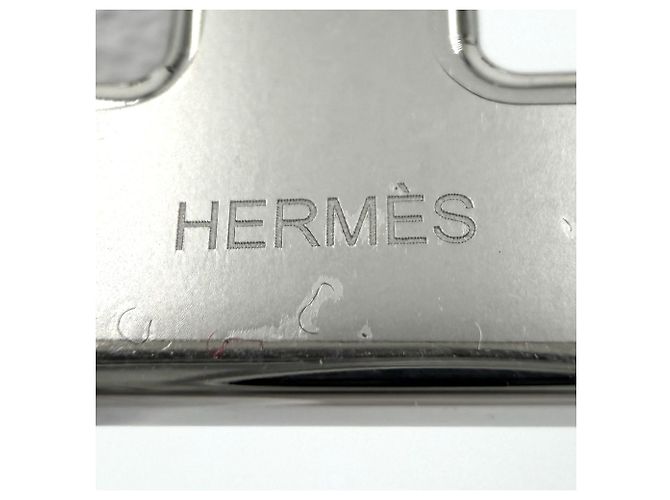 Hermès Spilla in pelle bianca e nera Hermes Nero Bianco - vista 4