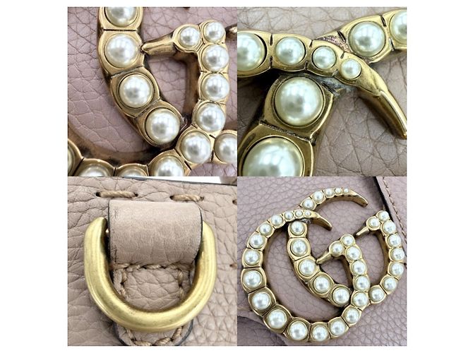 Borsa Gucci GG Marmont da donna Bianco Beige D'oro - vista 6