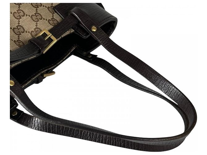 Borsa a mano Gucci in tela GG marrone - vista 10