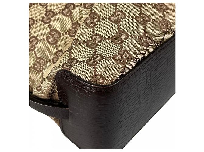 Borsa a mano Gucci in tela GG marrone - vista 12
