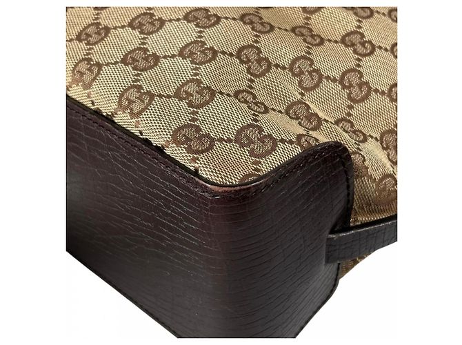 Borsa a mano Gucci in tela GG marrone - vista 13