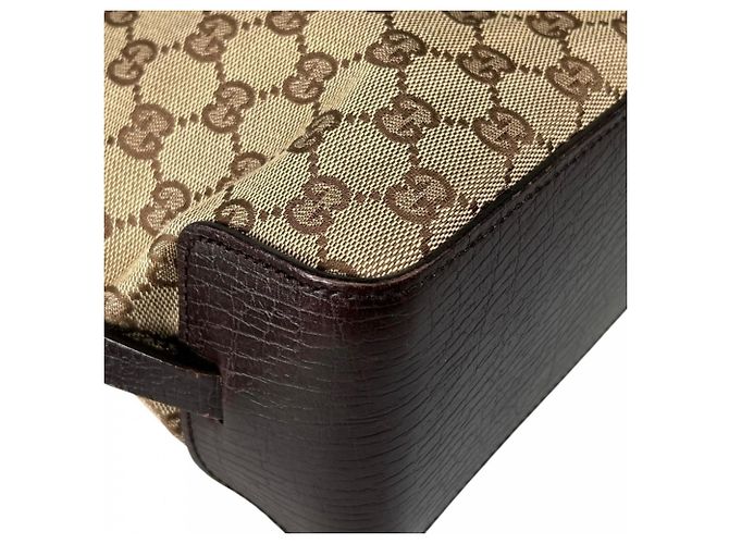 Borsa a mano Gucci in tela GG marrone - vista 14