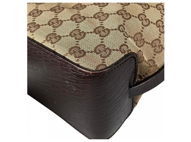 Borsa a mano Gucci in tela GG marrone - vista 15