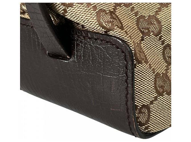 Borsa a mano Gucci in tela GG marrone - vista 16