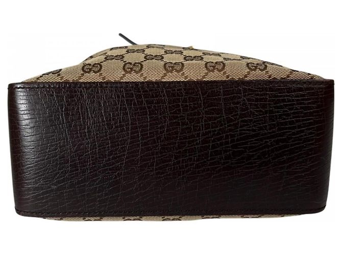 Borsa a mano Gucci in tela GG marrone - vista 4