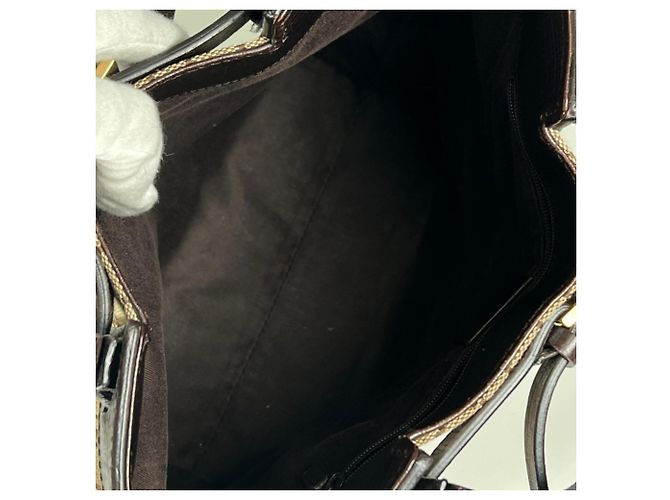 Borsa a mano Gucci in tela GG marrone - vista 5