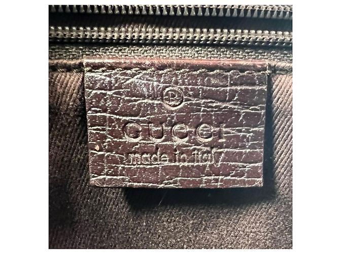 Borsa a mano Gucci in tela GG marrone - vista 7