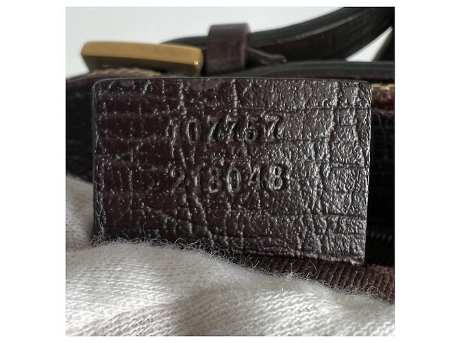 Borsa a mano Gucci in tela GG marrone - vista 8
