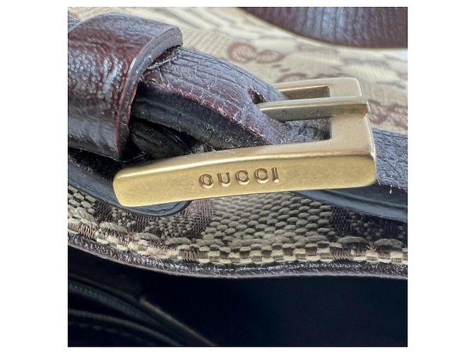 Borsa a mano Gucci in tela GG marrone - vista 9
